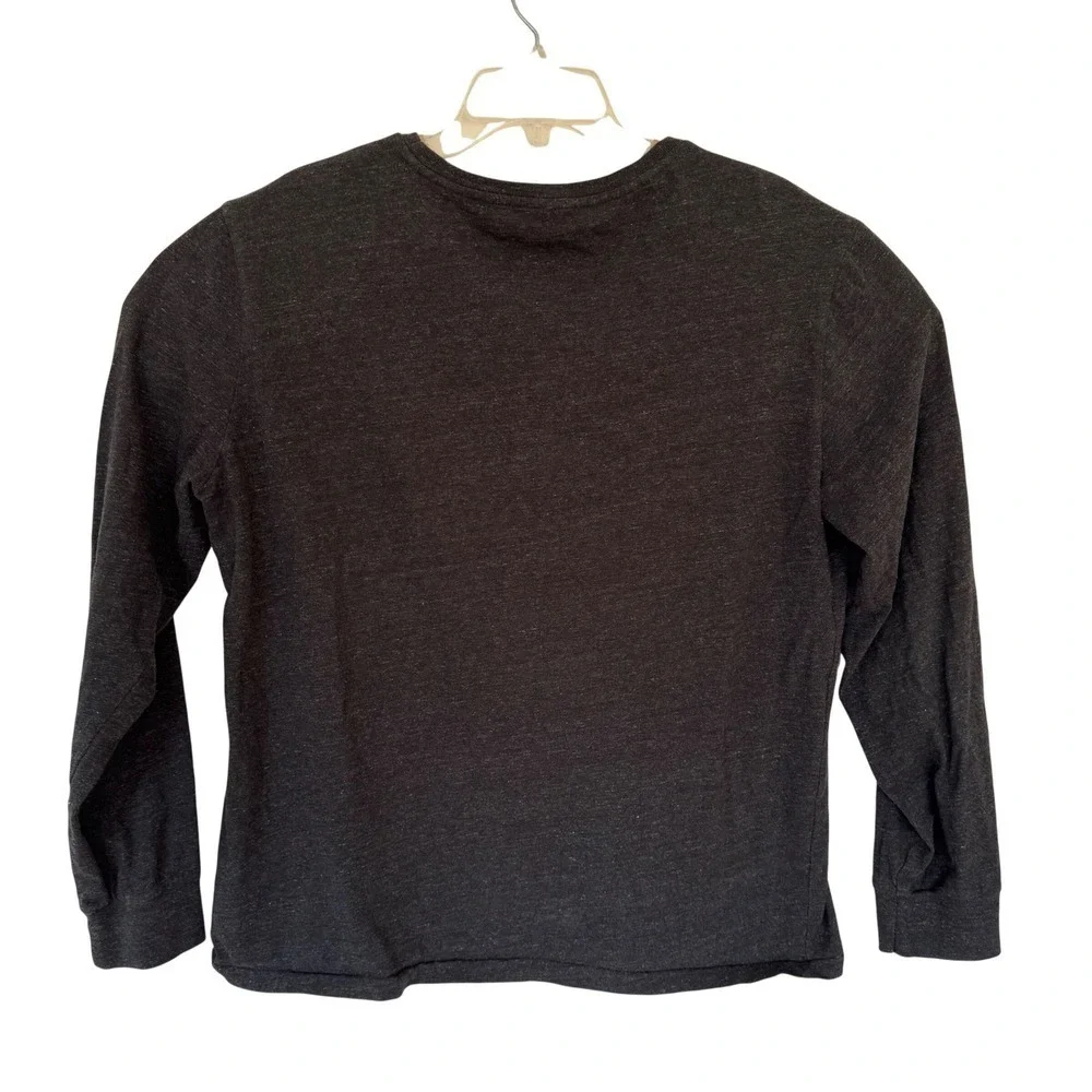 Polo Ralph Lauren Long Sleeve Pullover T-Shirt Charcoal Grey Heather Pony Mens L